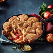 Maple apple and cinnamon cobbler