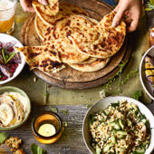 Flaky flatbread