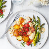 Quick roast chicken with tarragon sauce