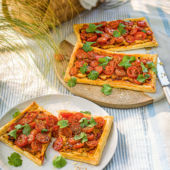 Reader recipe: Tomato, za'atar houmous and harissa tarts