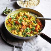 Coconut cauli and sweet potato curry