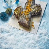 Chocolate orange yule log