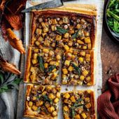 Squash and stilton tart