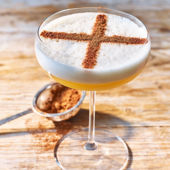 Hot cross rum sour