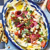 Greek salad houmous