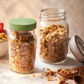 Walnut and olive oil granola
