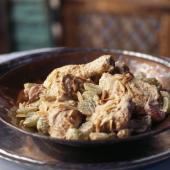 Chicken, almonds and grapes