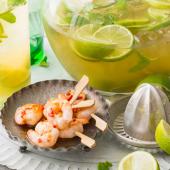 Chilli and lime prawn mini skewers 
