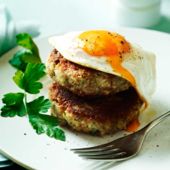 Ham and potato hash cakes