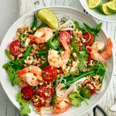 Thai prawn rice noodle salad