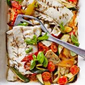 Mediterranean baked cod