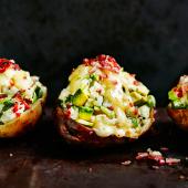 Avocado-stuffed baked potatoes