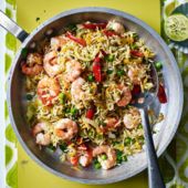 Spicy prawn and vegetable pilau