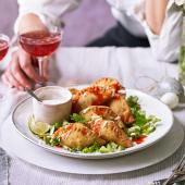 Chorizo, potato and three-cheese molotes