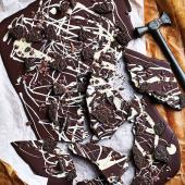 Cookies and cream chocolate bark