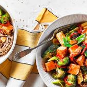 Teriyaki tofu and broccoli stir-fry