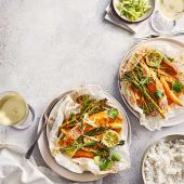 Red curry salmon parcels