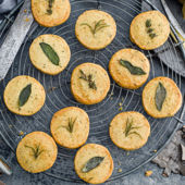Herb and Parmesan shortbread