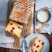 Cranberry and clementine loaf cake