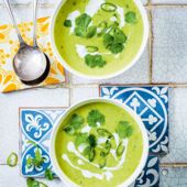 Thai-style green pea gazpacho