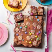 Polka dot chocolate party cake