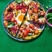 Courgette brunch pizza