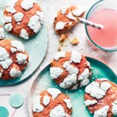 Pink lemonade crackle cookies