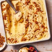 Caramelised brown bread ice cream