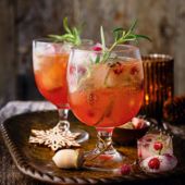 Cranberry and orange spritz