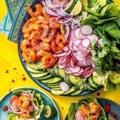 Gochujang prawn lettuce wraps