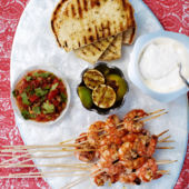 Tandoori prawn pockets with tomato salsa