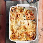 Luxury seafood lasagne