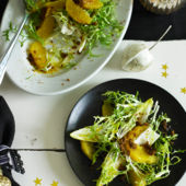 Chicory, gingerbread and orange salad