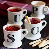 Beetroot and orange soup with mustard seeds