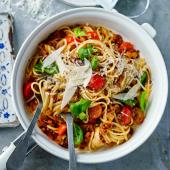Summery lentil and tomato Bolognese