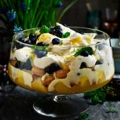 Blueberry, lemon and mint trifle 