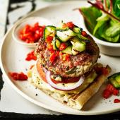 ‘Topless’ pork and courgette burgers