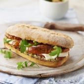 Italian-style sausage sandwich