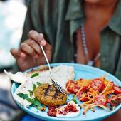 Spiced chickpea burgers