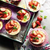 Mini strawberry  shortcake cheesecakes