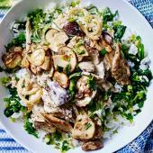 Mustardy mushroom stroganoff