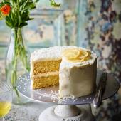 Coconut lemon drizzle cake