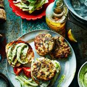 Squid and mackerel burgers