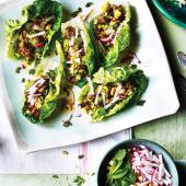 Vietnamese beef lettuce cups