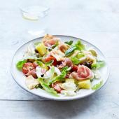 Hawaiian salad with chilli croutons