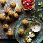 Feta and nigella seed falafel 