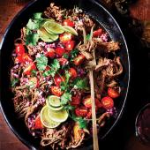 Slow-cooked brisket with Mexican salsa