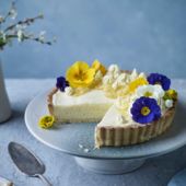 Lemon and cardamom chiffon pie with coconut pastry