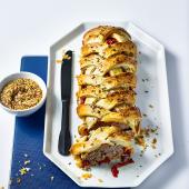 Italian-inspired sausage plait