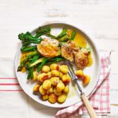 Lemon pork and crispy gnocchi